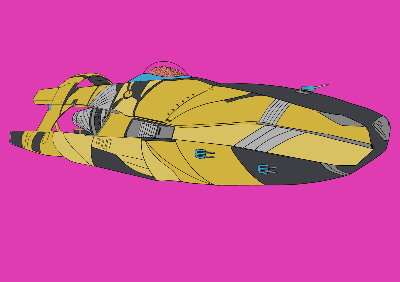 #0047 Marauder AI, NFT, Cyrpto, Spaceship, The Future, Space, Art, Pop Art, Spaceship Art, Space Art