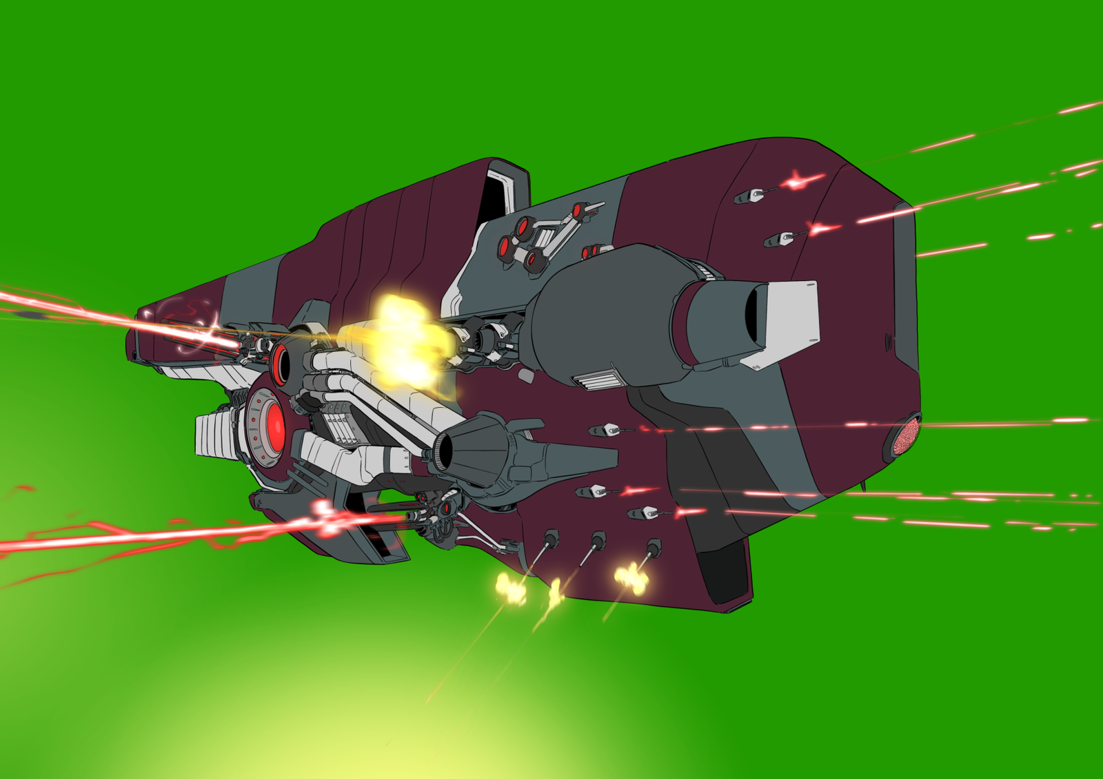 #0143 Gun Slinger AI, NFT, Cyrpto, Spaceship, The Future, Space, Art, Pop Art, Spaceship Art, Space Art