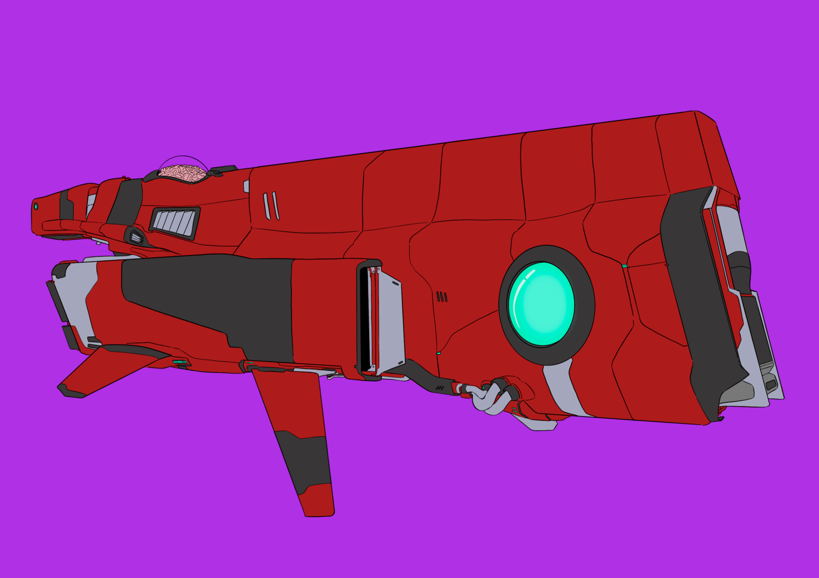 #0152 Durendal AI, NFT, Cyrpto, Spaceship, The Future, Space, Art, Pop Art, Spaceship Art, Space Art