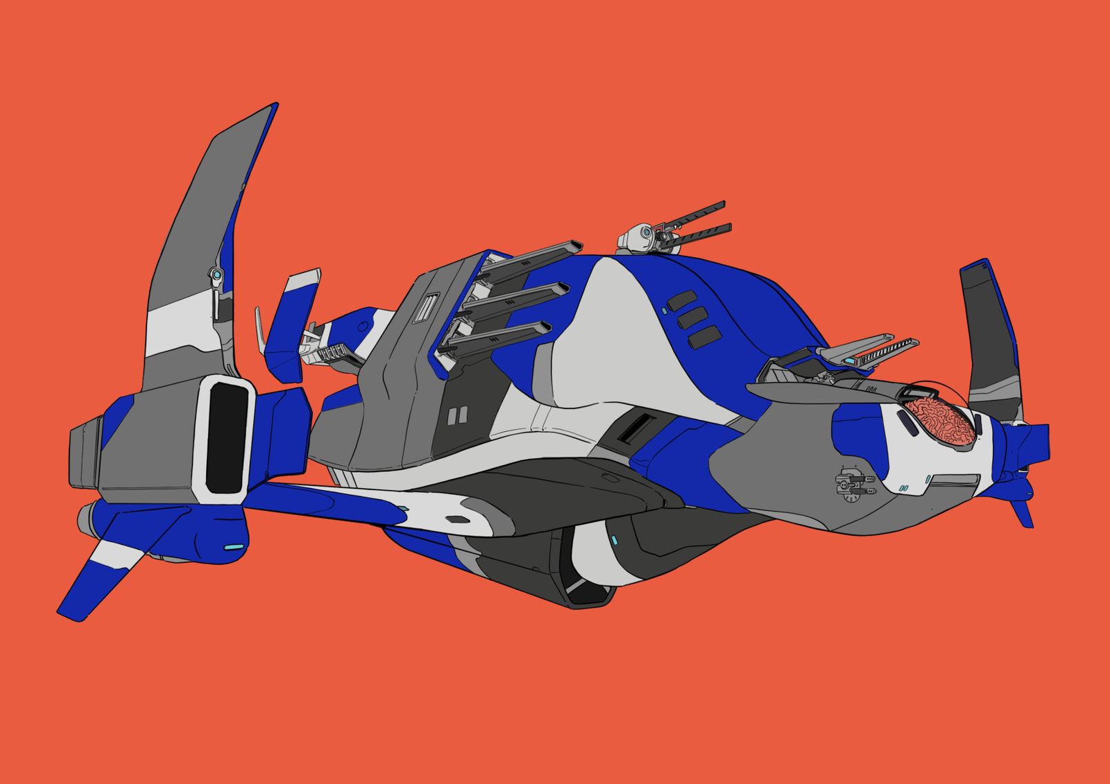 #0153 Give _Em Shell AI, NFT, Cyrpto, Spaceship, The Future, Space, Art, Pop Art, Spaceship Art, Space Art