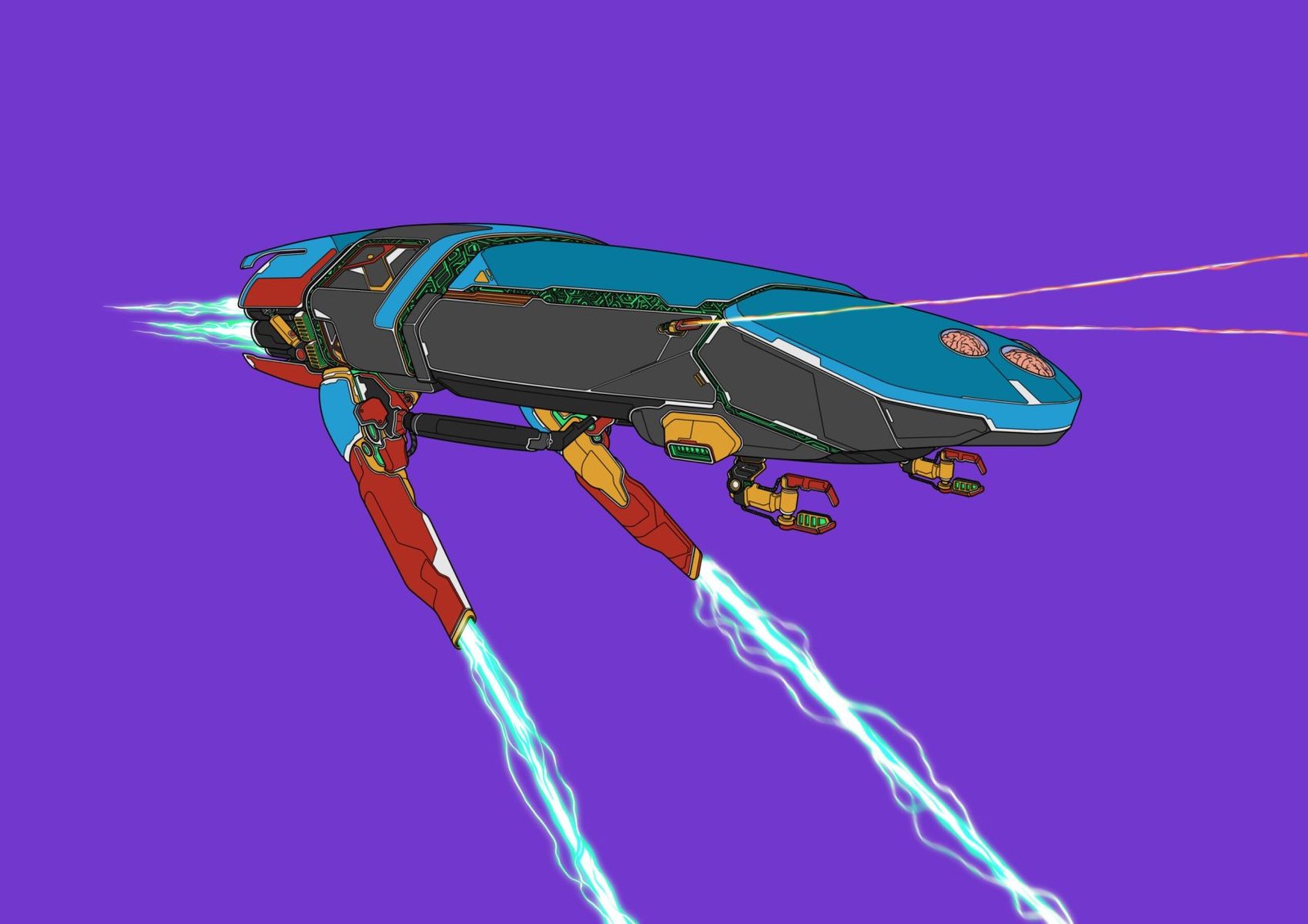 #0154 Laser Dart AI, NFT, Cyrpto, Spaceship, The Future, Space, Art, Pop Art, Spaceship Art, Space Art