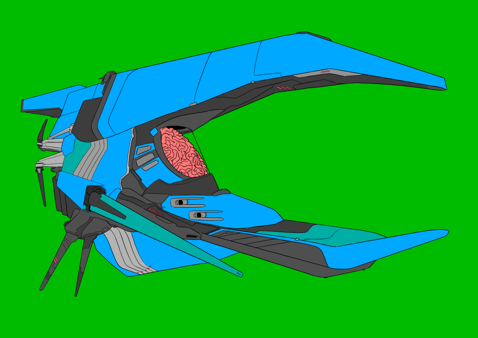 #0156 Techno Claw AI, NFT, Cyrpto, Spaceship, The Future, Space, Art, Pop Art, Spaceship Art, Space Art