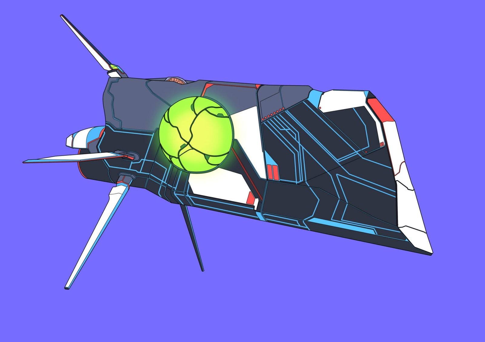 #0162 Star Striker AI, NFT, Cyrpto, Spaceship, The Future, Space, Art, Pop Art, Spaceship Art, Space Art