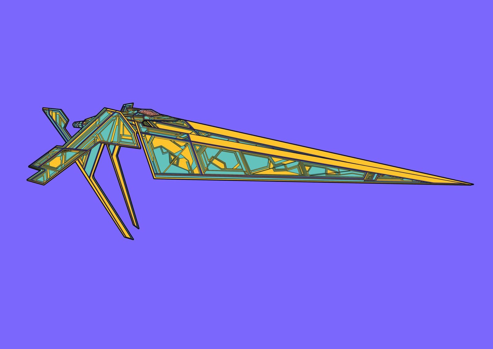 #0184 Peli Cannon AI, NFT, Cyrpto, Spaceship, The Future, Space, Art, Pop Art, Spaceship Art, Space Art