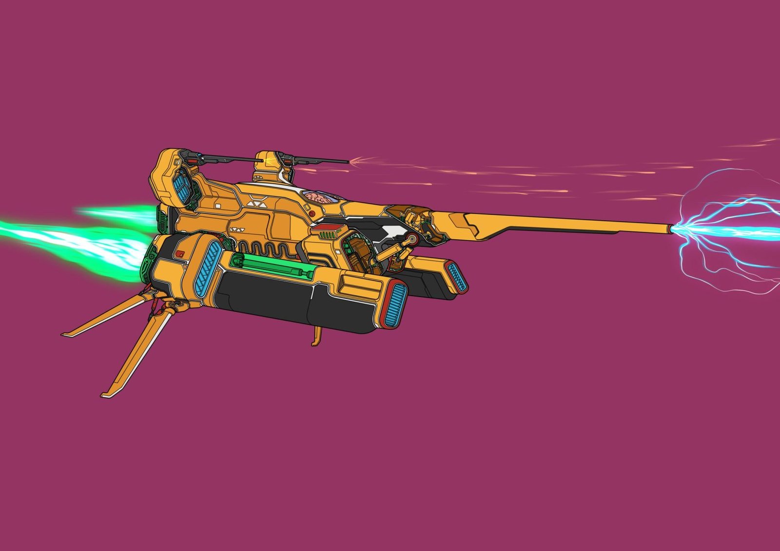 #0206 Hyper Tank AI, NFT, Cyrpto, Spaceship, The Future, Space, Art, Pop Art, Spaceship Art, Space Art