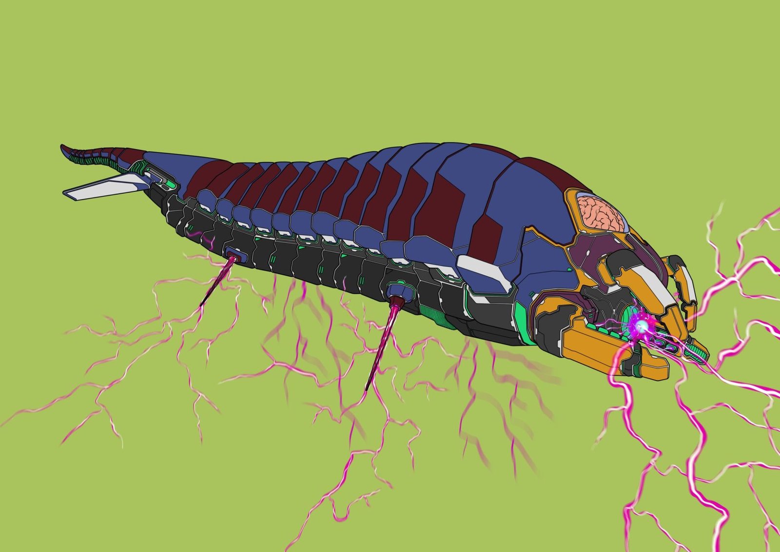 #0209 Scolopendra AI, NFT, Cyrpto, Spaceship, The Future, Space, Art, Pop Art, Spaceship Art, Space Art