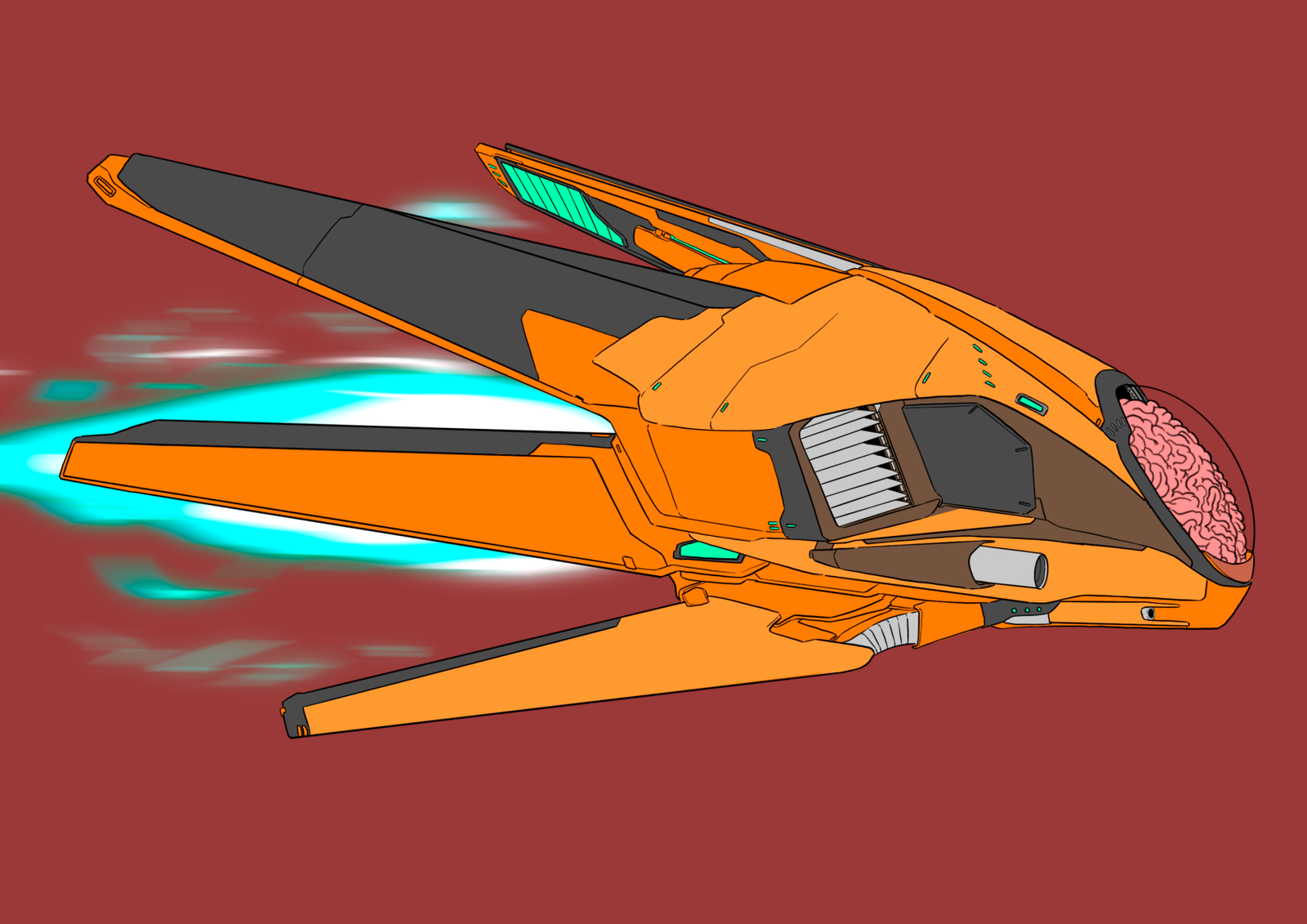 #0217 Thunderbolt AI, NFT, Cyrpto, Spaceship, The Future, Space, Art, Pop Art, Spaceship Art, Space Art