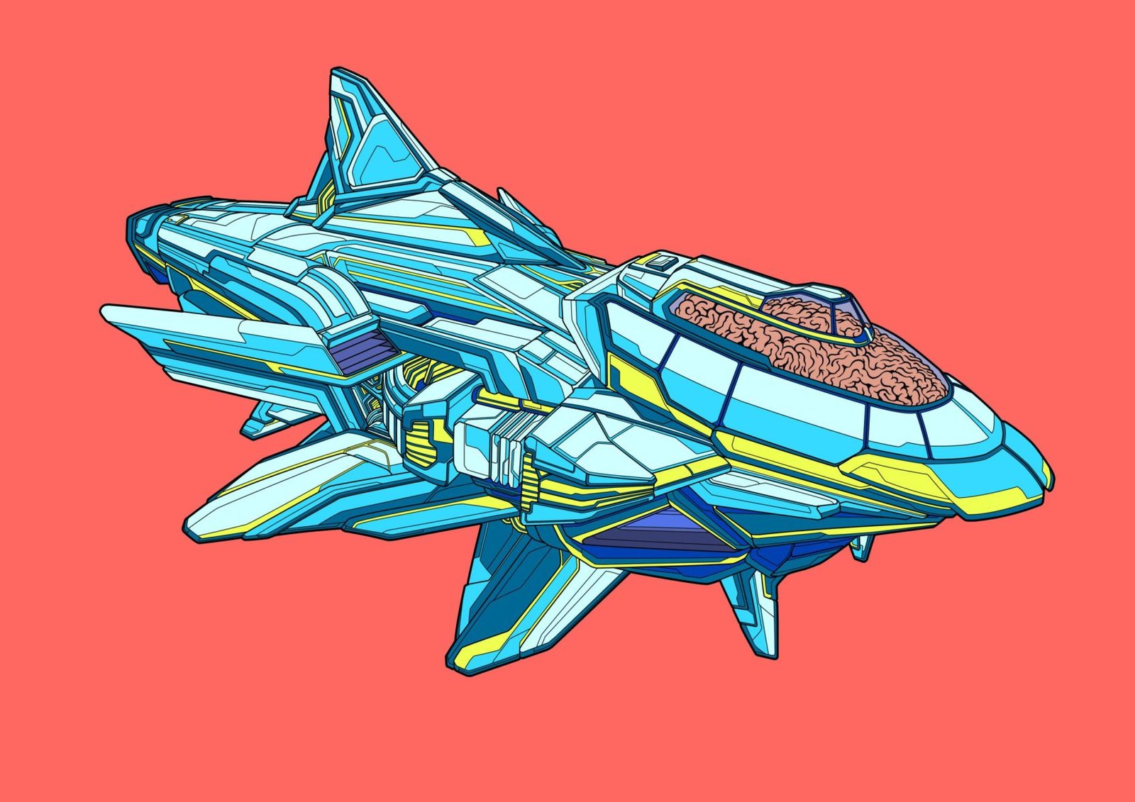 #0218 Singularity AI, NFT, Cyrpto, Spaceship, The Future, Space, Art, Pop Art, Spaceship Art, Space Art
