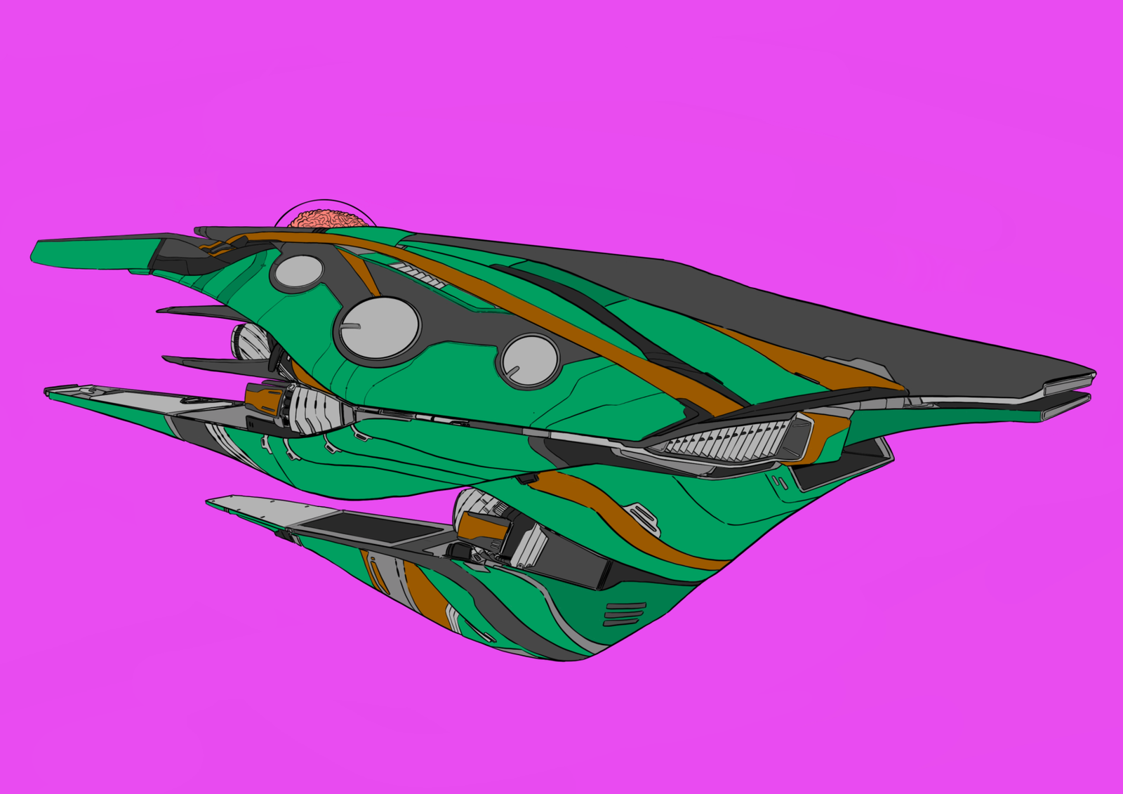 #0224 Nova Hunter AI, NFT, Cyrpto, Spaceship, The Future, Space, Art, Pop Art, Spaceship Art, Space Art