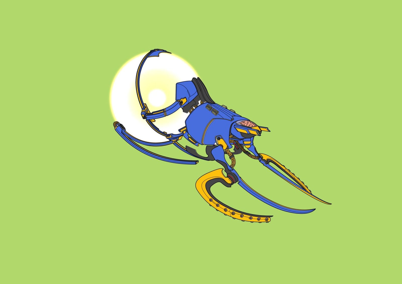 #0344 Warp Mantis AI, NFT, Cyrpto, Spaceship, The Future, Space, Art, Pop Art, Spaceship Art, Space Art
