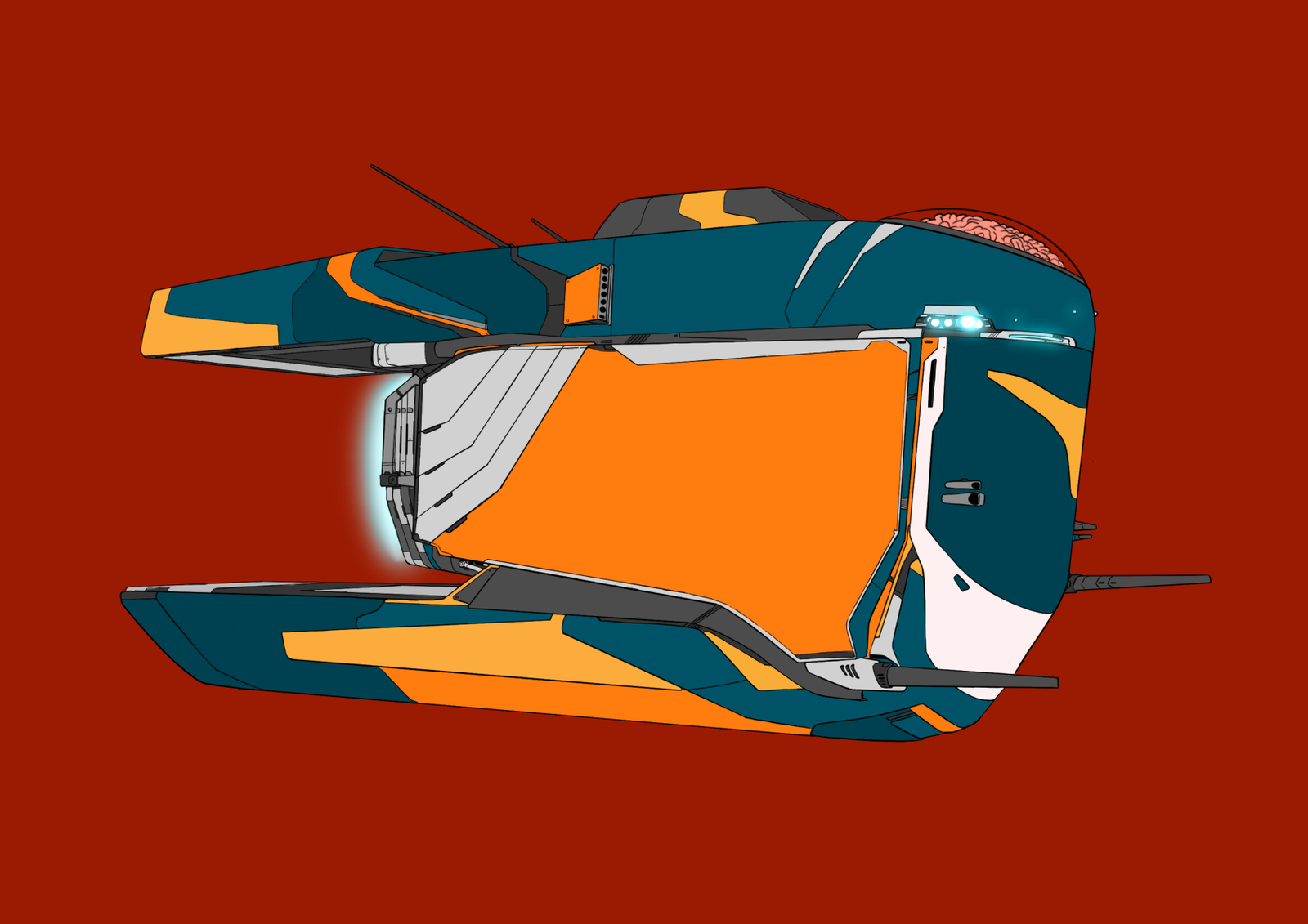 #0354 Telewarp AI, NFT, Cyrpto, Spaceship, The Future, Space, Art, Pop Art, Spaceship Art, Space Art