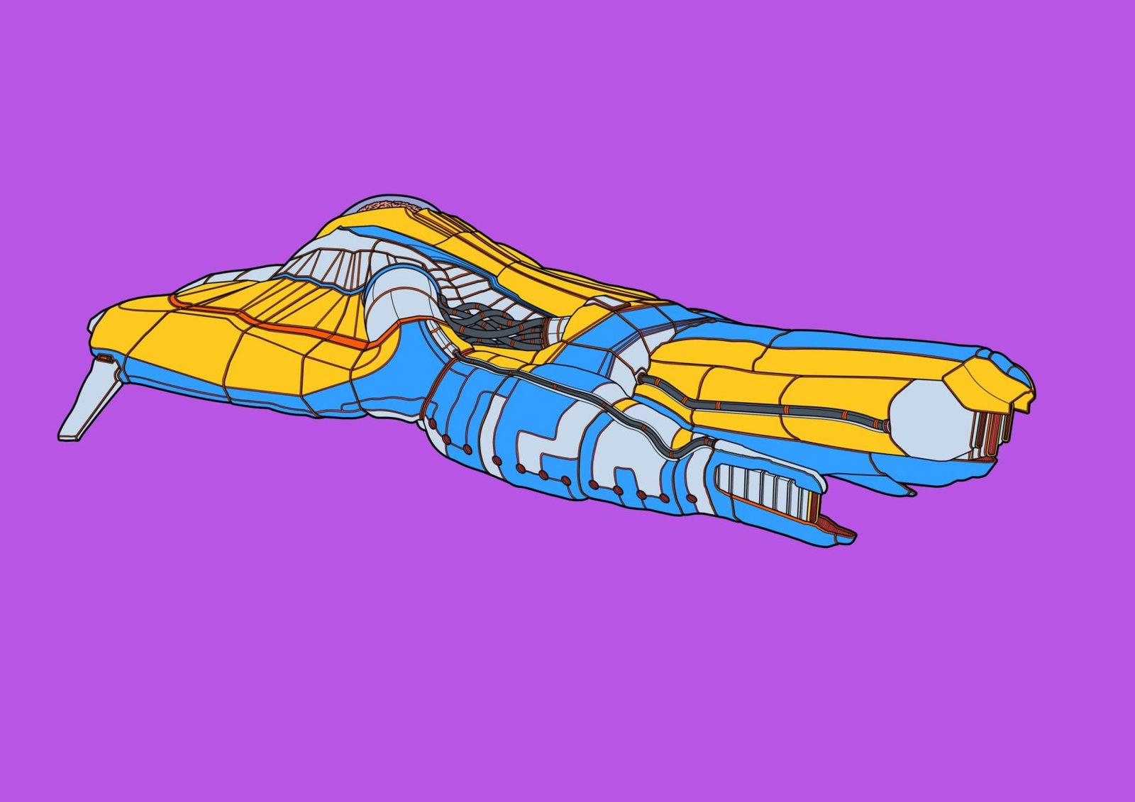 #0022 Code Killer AI, NFT, Cyrpto, Spaceship, The Future, Space, Art, Pop Art, Spaceship Art, Space Art
