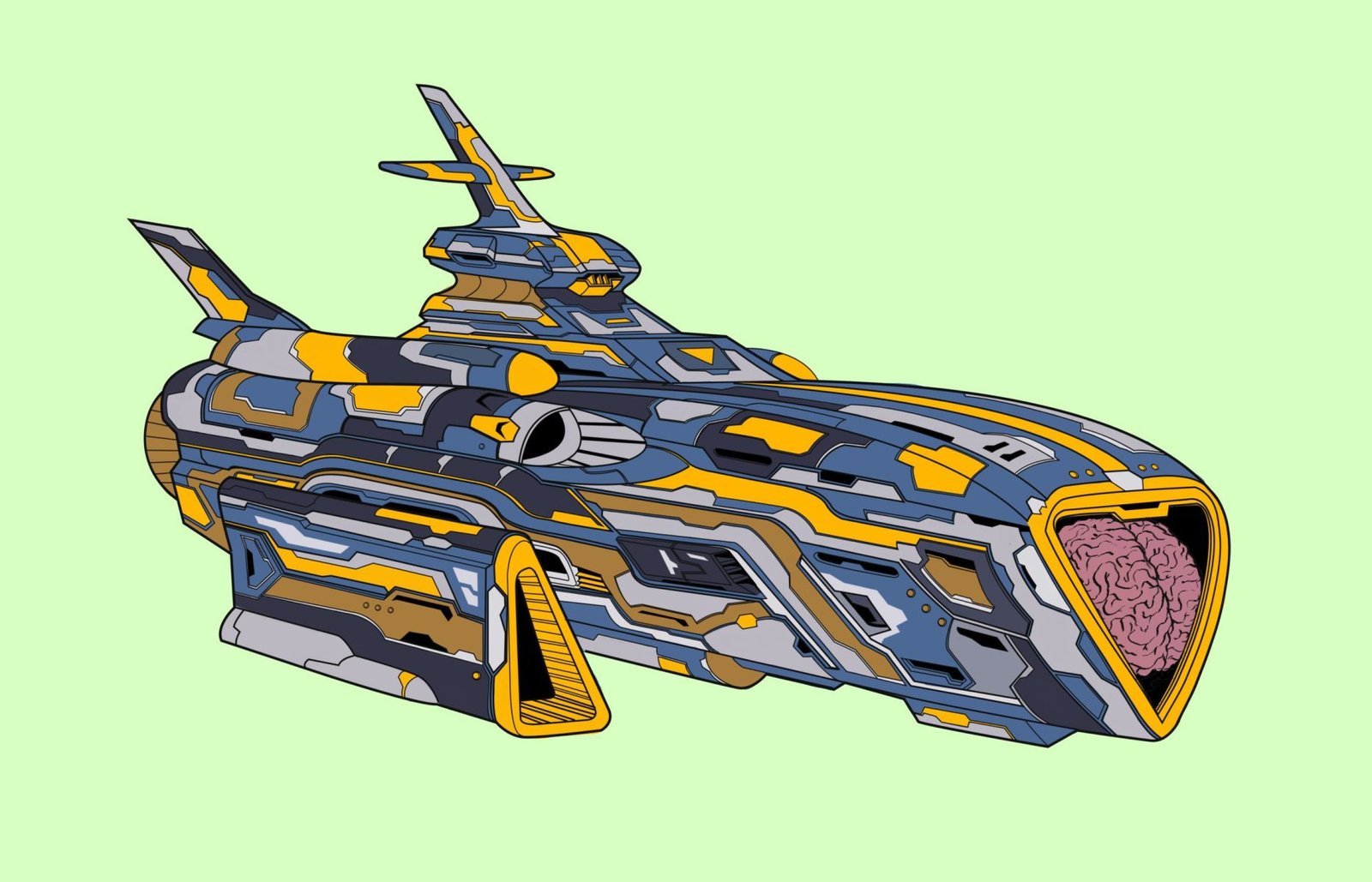 #0024 Grand Focus AI, NFT, Cyrpto, Spaceship, The Future, Space, Art, Pop Art, Spaceship Art, Space Art
